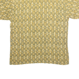 PIERRE CARDIN Mens Hawaiian Shirt Brown Diamond L