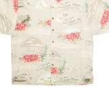 BUNGALOW BRAND Mens Hawaiian Shirt Beige Floral XL