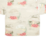 BUNGALOW BRAND Mens Hawaiian Shirt Beige Floral XL