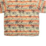 CONSENSUS Mens Hawaiian Shirt Orange Floral 2XL
