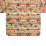 CONSENSUS Mens Hawaiian Shirt Orange Floral 2XL