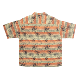 CONSENSUS Mens Hawaiian Shirt Orange Floral 2XL