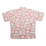 COOKE STREET Mens Hawaiian Shirt Red Crazy Pattern M