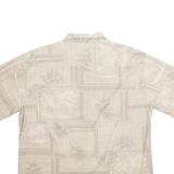 BATIK BAY Mens Hawaiian Shirt Grey Floral L