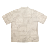 BATIK BAY Mens Hawaiian Shirt Grey Floral L