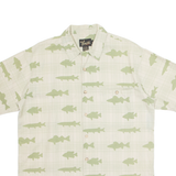 DICK IDOL Mens Shirt Green Crazy Pattern M