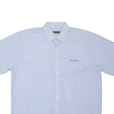 PIERRE CARDIN Mens Shirt Blue Pinstripe 2XL