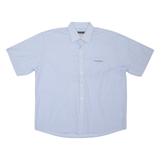 PIERRE CARDIN Mens Shirt Blue Pinstripe 2XL