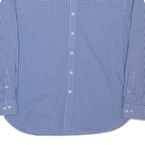 MICHAEL KORS Mens Shirt Blue Gingham Long Sleeve L