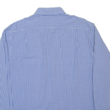 MICHAEL KORS Mens Shirt Blue Gingham Long Sleeve L