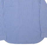 MICHAEL KORS Mens Shirt Blue Gingham Long Sleeve L