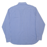 MICHAEL KORS Mens Shirt Blue Gingham Long Sleeve L