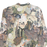ALEXANDRA Womens Printed Blouse Green Long Sleeve Crazy Pattern 2XL