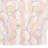 Womens Printed Blouse Pink Long Sleeve Crazy Pattern L