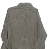 Sheer Womens Blouse Green Long Sleeve UK 10