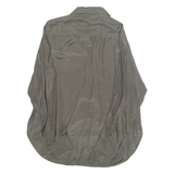 Sheer Womens Blouse Green Long Sleeve UK 10