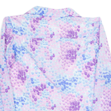 Womens Printed Blouse Purple V-Neck Long Sleeve Floral M