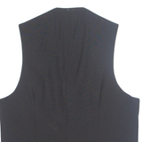 Womens Printed Waistcoat Black V-Neck Sleeveless Striped L