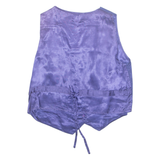 HAPPY PARTY Womens Waistcoat Purple V-Neck Sleeveless XL
