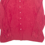 LINEAV Womens Printed Blouse Red Long Sleeve Floral XL