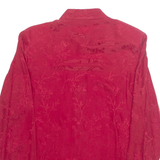 LINEAV Womens Printed Blouse Red Long Sleeve Floral XL