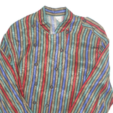 Womens Printed Blouse Brown Long Sleeve Striped M