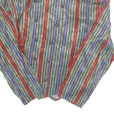 Womens Printed Blouse Brown Long Sleeve Striped M