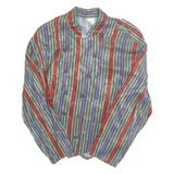 Womens Printed Blouse Brown Long Sleeve Striped M