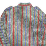 Womens Printed Blouse Brown Long Sleeve Striped M