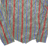 Womens Printed Blouse Brown Long Sleeve Striped M