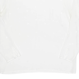 Sheer Womens Top White Long Sleeve M