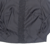 Sheer Womens Top Black Long Sleeve M