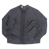 Sheer Womens Top Black Long Sleeve M