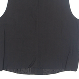 Womens Printed Waistcoat Black V-Neck Sleeveless Striped XL