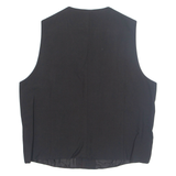 Womens Printed Waistcoat Black V-Neck Sleeveless Striped XL