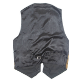 Womens Printed Waistcoat Brown V-Neck Sleeveless Crazy Pattern XL