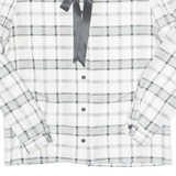 Womens Printed Blouse Grey Long Sleeve Check M