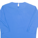 Womens Printed Top Blue 3/4 Sleeve Floral XL