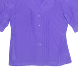 Womens Blouse Purple V-Neck M