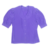 Womens Blouse Purple V-Neck M