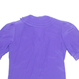 Womens Blouse Purple V-Neck M