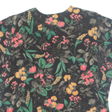 Womens Printed Blouse Black Floral 2XL