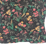 Womens Printed Blouse Black Floral 2XL