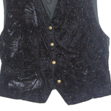 Womens Waistcoat Black V-Neck Sleeveless M