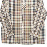 Womens Printed Blouse Brown Long Sleeve Check L