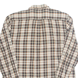 Womens Printed Blouse Brown Long Sleeve Check L