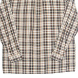 Womens Printed Blouse Brown Long Sleeve Check L