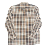Womens Printed Blouse Brown Long Sleeve Check L