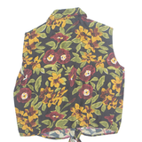 Womens Printed Blouse Black Sleeveless Floral M