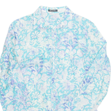 Womens Printed Shirt Blue 3/4 Sleeve Paisley S
